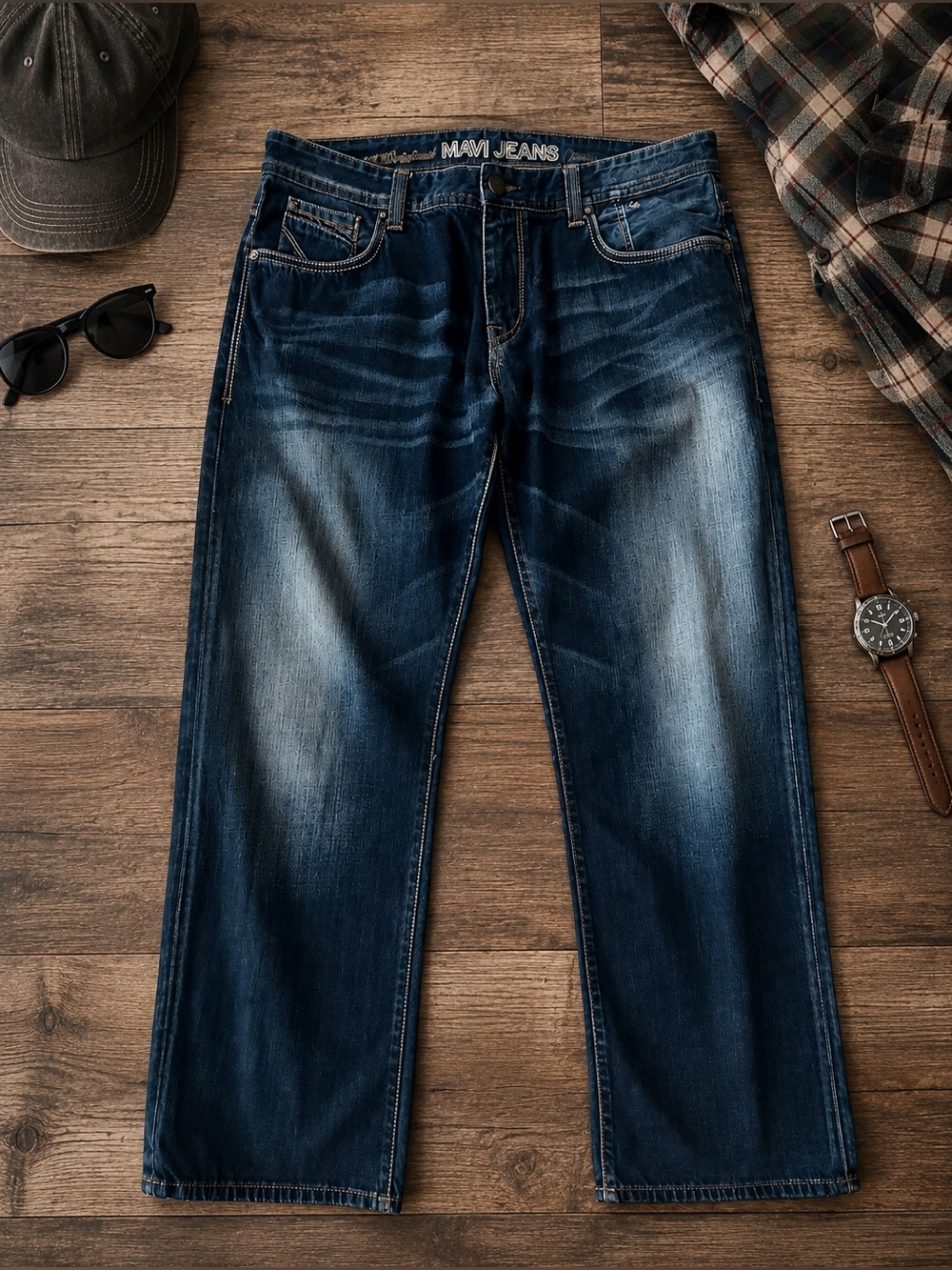 Mavi Josh Men’s Jeans 38x32 Dark Wash Low Rise Bootcut
